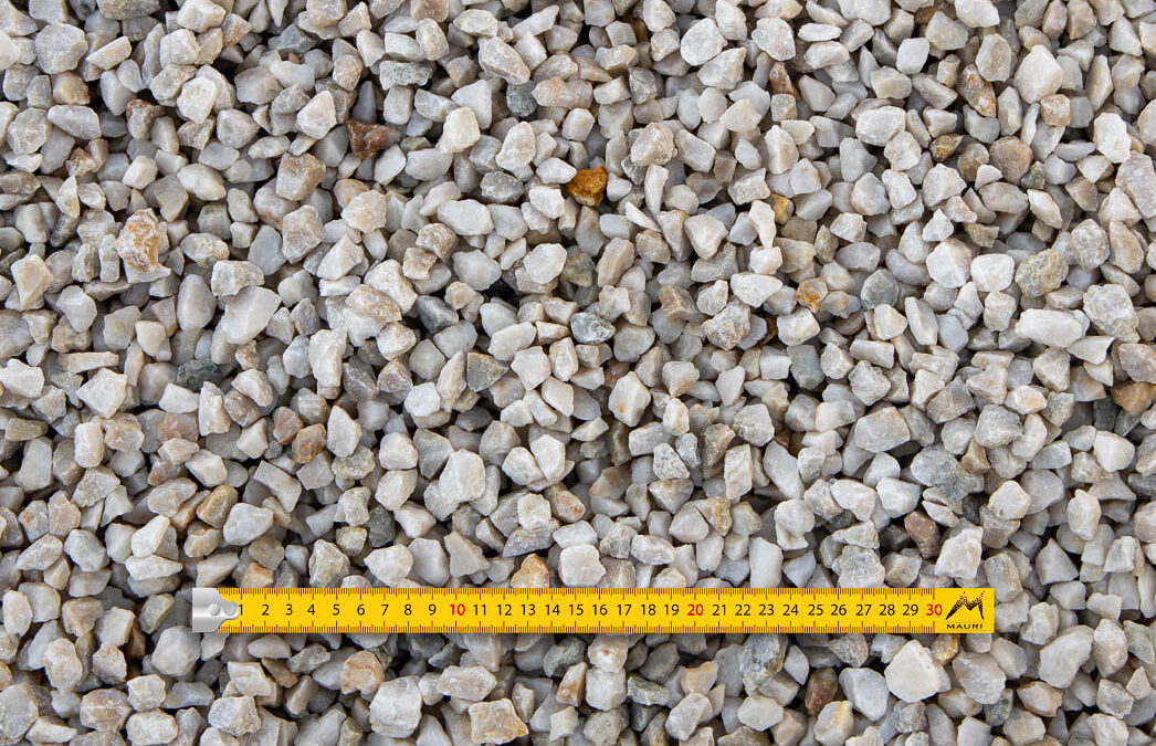 Graviers 10-16 concassés lavés quartz blanc