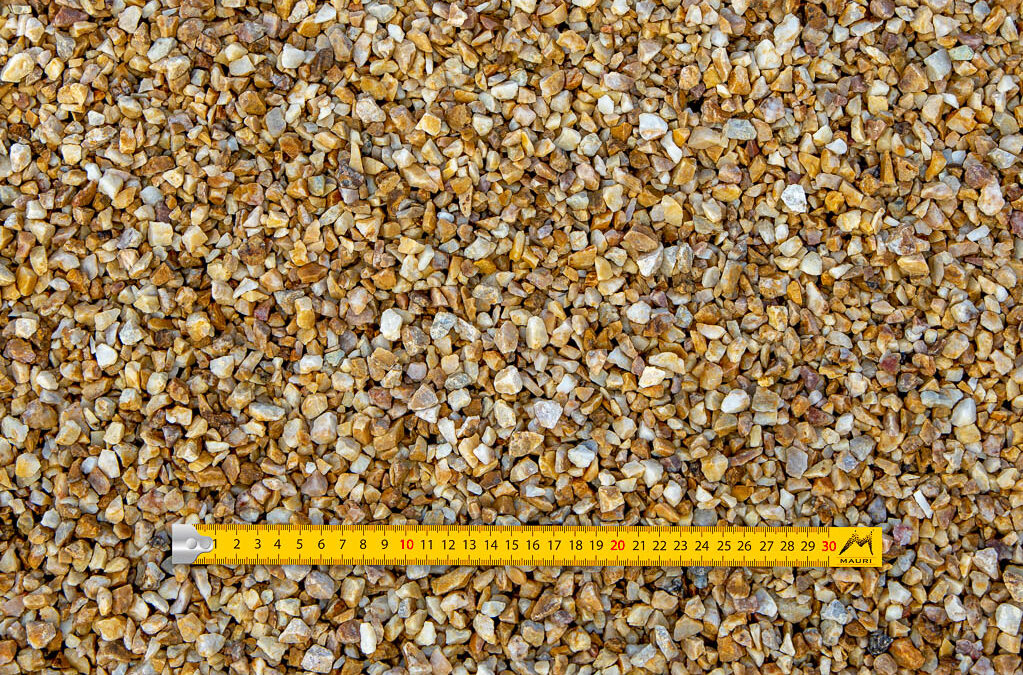 Graviers 6-10 concassés lavés quartz jaune