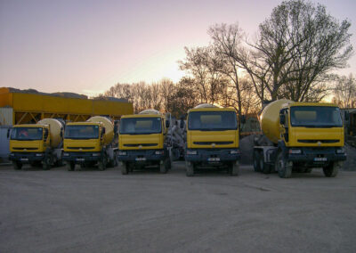 camions boules béton