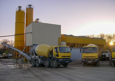 camions boules béton