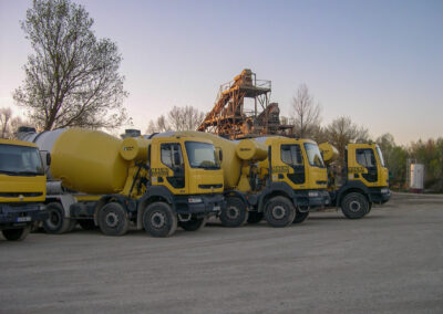 camions boules béton