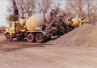 camions boules béton