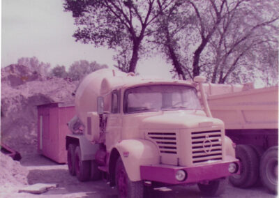 camions boules béton